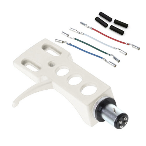 Universal Record Player Headshell Phonograph Turntable Replacement Headshell with 4pcs Lead Wires for Record Player