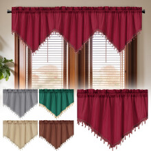 Blackout Curtains & Valances – Thermal Insulated, Short Length for Living Room, Bedroom, Kitchen; Compatible with Standard Rods