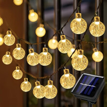 100-LED-Solar-Lichterkette mit Kugelform, 8 Modi, wasserdicht