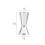 Set di 2 bicchieri dosatori per cocktail in plastica trasparente, ideali per bar, feste e cucina. 2