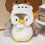 Kerstpluche pinguïn knuffel blauw 24,8 cm 1