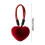 Bling Keychain Red Bow Heart Rhinestone Charm 1pc 3