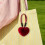 Bling Keychain Red Bow Heart Rhinestone Charm 1pc 5
