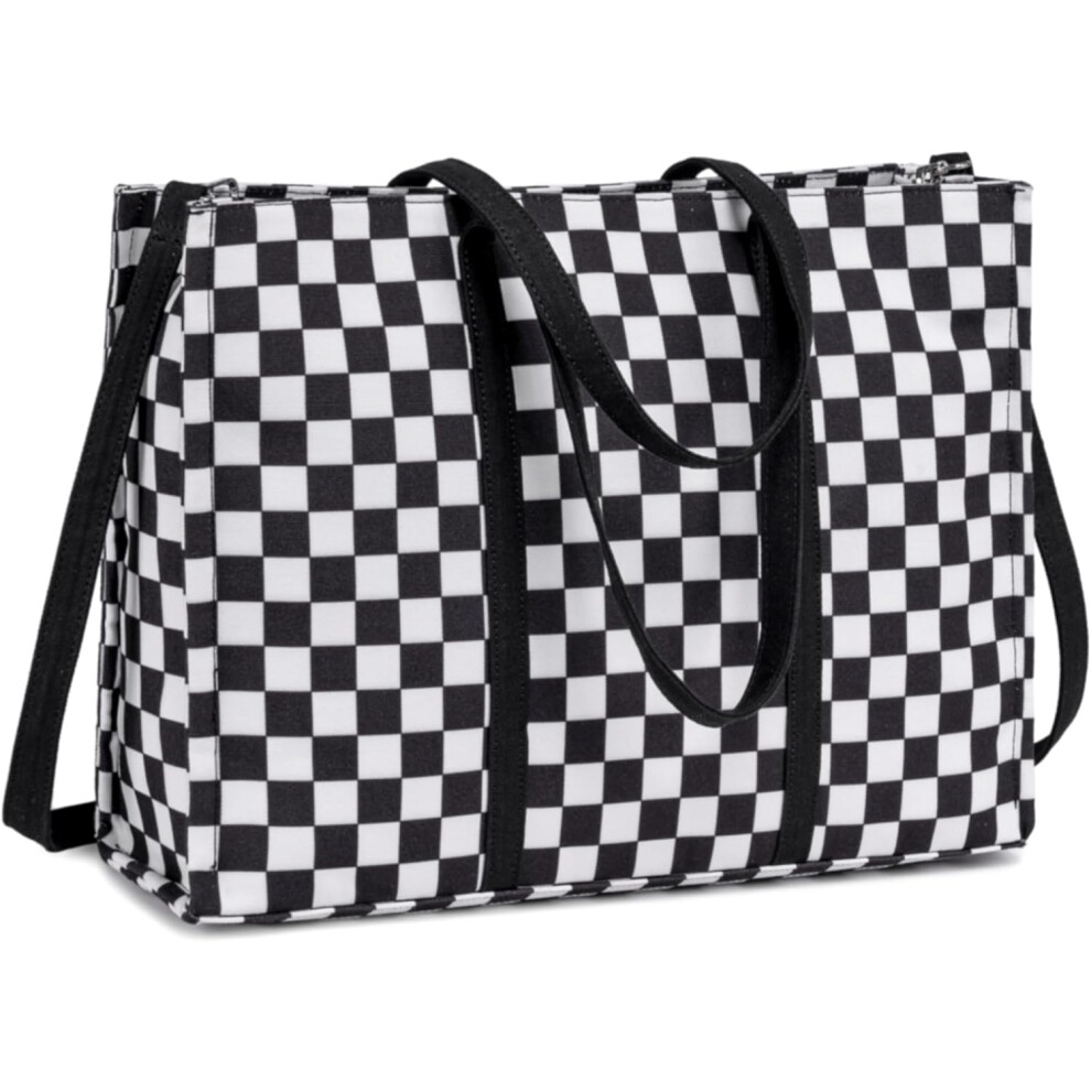 Laptop Tote Bag For Women Work 15.6 Inch Canvas Bags Computer Messenger Purse Teacher Handbag Office Briefcase 9399596562872