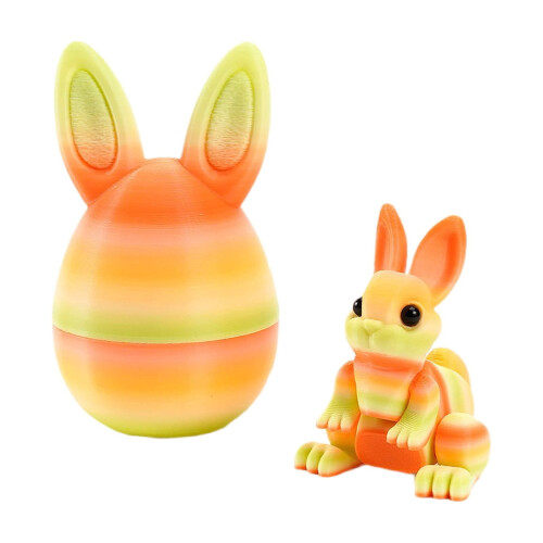 3D Printed Easter Bunny Eggs Articulated Flexible 1 Pack 1