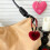 Bling Keychain Red Bow Heart Rhinestone Charm 1pc 4