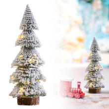 Mini Bottle Brush Christmas Trees Flocked Village Decor 4
