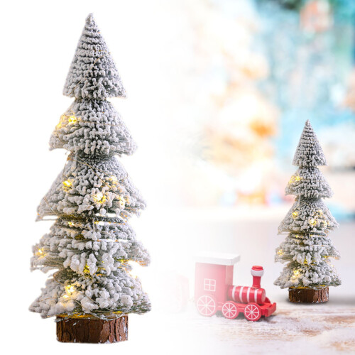 4 mini snöflingejulgranar 15-29 cm set
