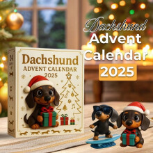 Vánoční adventní kalendář Jezevčík Akrylová dekorace24