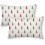 Conjunto de capas de almofada natalinas com estampa de árvore em vermelho e cinza, 30x50cm (12x20 polegadas) 1