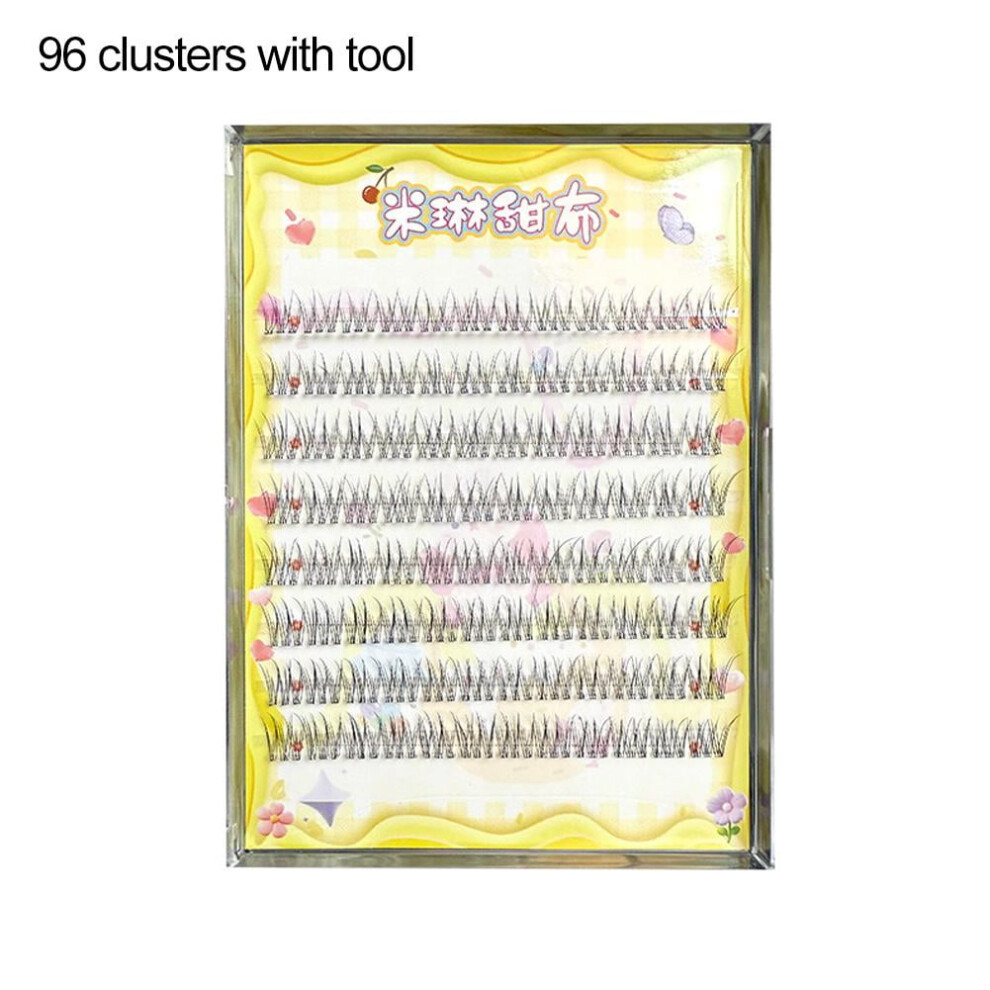 Stemfree and Glue-free Fishtail False Eyelashes Natural Single Cluster Eyelashe