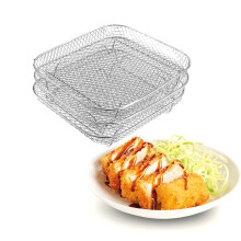 8 Inch Air Fryer Rack Fit for 5-6QT Airfryer &More, Air Fryer Accessories, 3pcs Stackable Stainless Steel Airfryer Basket