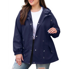 Giacca antivento da donna impermeabile per sport all'aria aperta, giacca con cappuccio da alpinismo, cappotto antivento ripiegabile, giacca