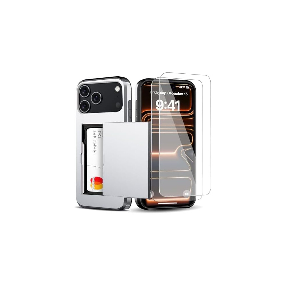 Iphone 17 Pro Wallet Case With Card Holder And 2 Tempered 971050567778