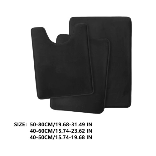 Ensemble de tapis de bain absorbant, doux et antidérapant 3 pièces 2