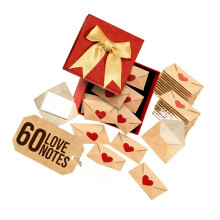 Pack of Note Card and Envelope Set Heart Sticker Included-60