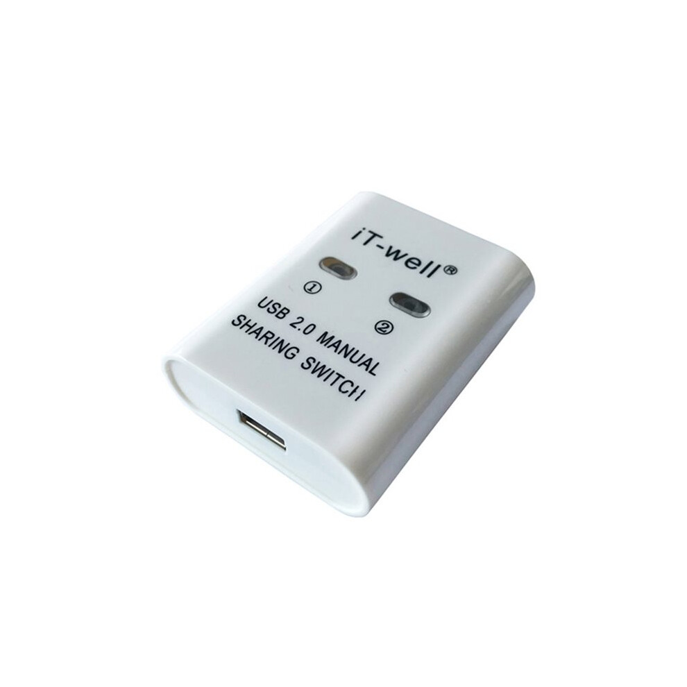 It-Well Usb Printer Hub 2 Port Printing Switcher Box 2 Input 1 Output Cable Splitter For 2 Computers Share Printer White 4711639789636