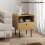 Homcom HOMCOM Bedside Table with Drawer and Shelf, Modern Bedside Cabinet, Oak 6