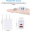 Kit com 2 carregadores de parede USB-C PD de 20 W para Google Pixel 9/9a/9 Pro/8/7/6 e Pixel Watch; Compatível com iPhone 16/15 e QC Cube. 4