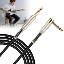 Καλώδιο κιθάρας 1/4" TRS6ft από ορθή γωνία σε ευθεία