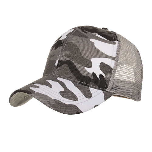 Casquette de baseball camouflage grise, taille unique