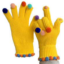 Gants vintage tricotés pour femme, couleur unie, épais et chauds, élastiques