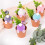1 Pc Easter Flower Pot Decor with Plush Bunny Tail, Spring Artificial Flowers, Tabletop Centerpiece for Easter Egg Party – White 5