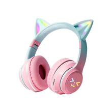Écouteurs Bluetooth sans fil avec oreilles de chat pour filles
