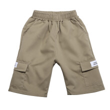 Boys Cargo Shorts, Stretch Utility Shorts with Multi-Pockets, Casual Outdoor Bottoms – Compatible with 14-15 Years, Khaki