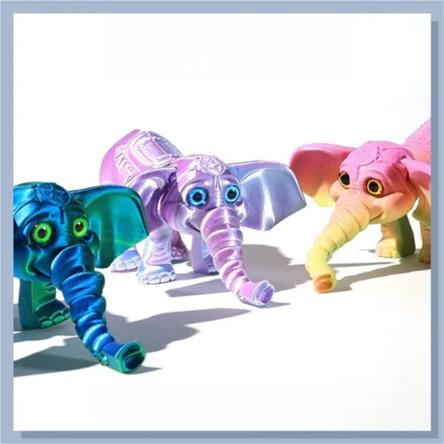 PLA3D-trykt elefantmodell med flere ledd 1