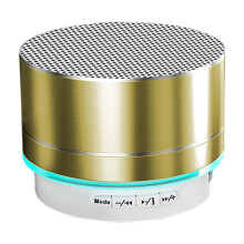 Qocolhg Bärbar Bluetooth-högtalare med Färgglada Andningslampor, 3W Mini Metallhögtalare, Bluetooth 5.0, Kompatibel med Alla Enheter