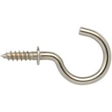 36-Pack Cup Hooks, 7/8 inch Steel Mug Hooks for Kitchen, Wall, Shelves, Towels, Planters, Easy Screw Installation
