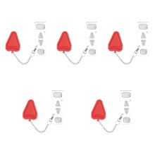 5 PCS Chain Gate Lock Security Door Locker Baby Safety Toddler