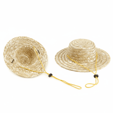Sombrero de paja vintage para mascotas, ideal para perros y gatos pequeños.