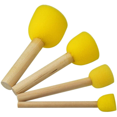 40-Pieces Assorted Size Round Sponges Brush Set, Paint Tools for Kids 1