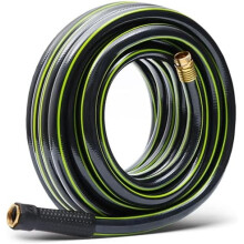 Tuyau d'arrosage 5/8 po x 25 pi en PVC anti-torsion et étanche avec