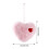 Rosa Plüschherz-Ornament, 12 cm 2