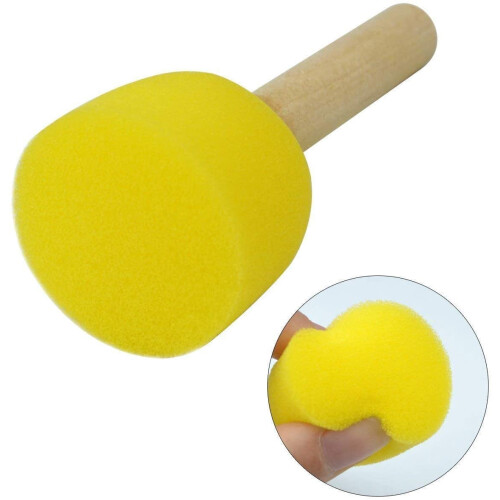 40-Pieces Assorted Size Round Sponges Brush Set, Paint Tools for Kids 2