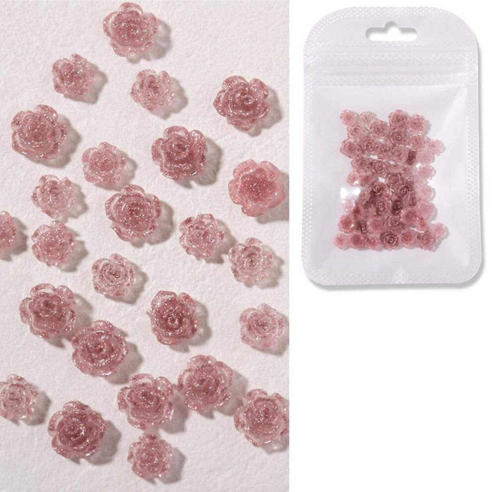 Flower Shaped Nail Jewelry Flower Camellia Glitter Nail Rhinestones Gems Sticker