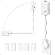 Obrotowy przedłużacz gniazdka z 3 gniazdami AC i USB-C36in