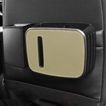 Poubelle de voiture 2 en 1 avec porte-boîte à mouchoirs intégré, poubelle suspendue amovible avec rangement pour gobelet, organisateur universel