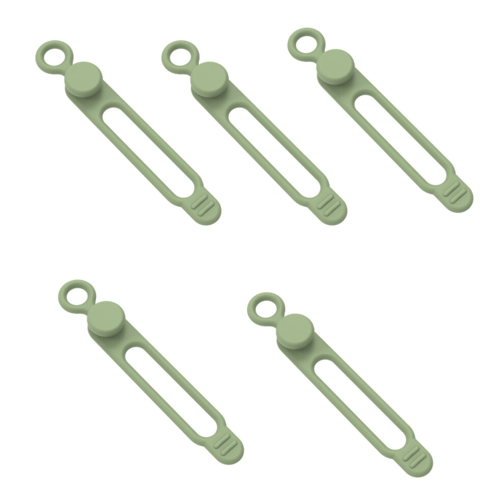 5Pcs Silicone Cable Tie Cord Organizers Cable Straps Reusable Cord Tie Travel Cable Organizers Elastic Tie Wire Tie 9485826482253
