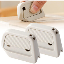 2-Pack Mini Magnetic Ceramic Box Cutter, Retractable Safety Blades, Right-Angle Groove, Portable for Cardboard & Crafts (Khaki)