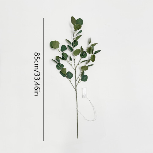 Φωτιζόμενα κλαδιά ευκαλύπτου, 33", LED με μπαταρία, συμβατά με μηλιά — για βάζα, 2