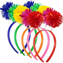 Bandeaux à pompons duveteux, élastiques et doux, lot de 5