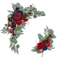 Arche de bienvenue ornée de fleurs artificielles - Panneau d'eau en fausses fleurs - Décoration de mariage et de fête - Arche florale réaliste,