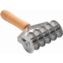 Stainless Steel Pastry Lattice Roller Cutter, Ravioli & Fluted Wheel, Pizza Docker – Baking Tool with Wooden Handle