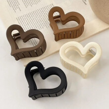 4er-Pack Haarspangen, Haaraccessoires, schwarz-weiß, Milchkaffee-Naturfarbe, geeignet für Damen und Mädchen