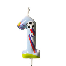 Soccer Ball Number Candle 0-9 Electric Cake Topper
