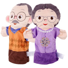 Decoratieset met handpoppen, 2 stuks, diverse kleuren.